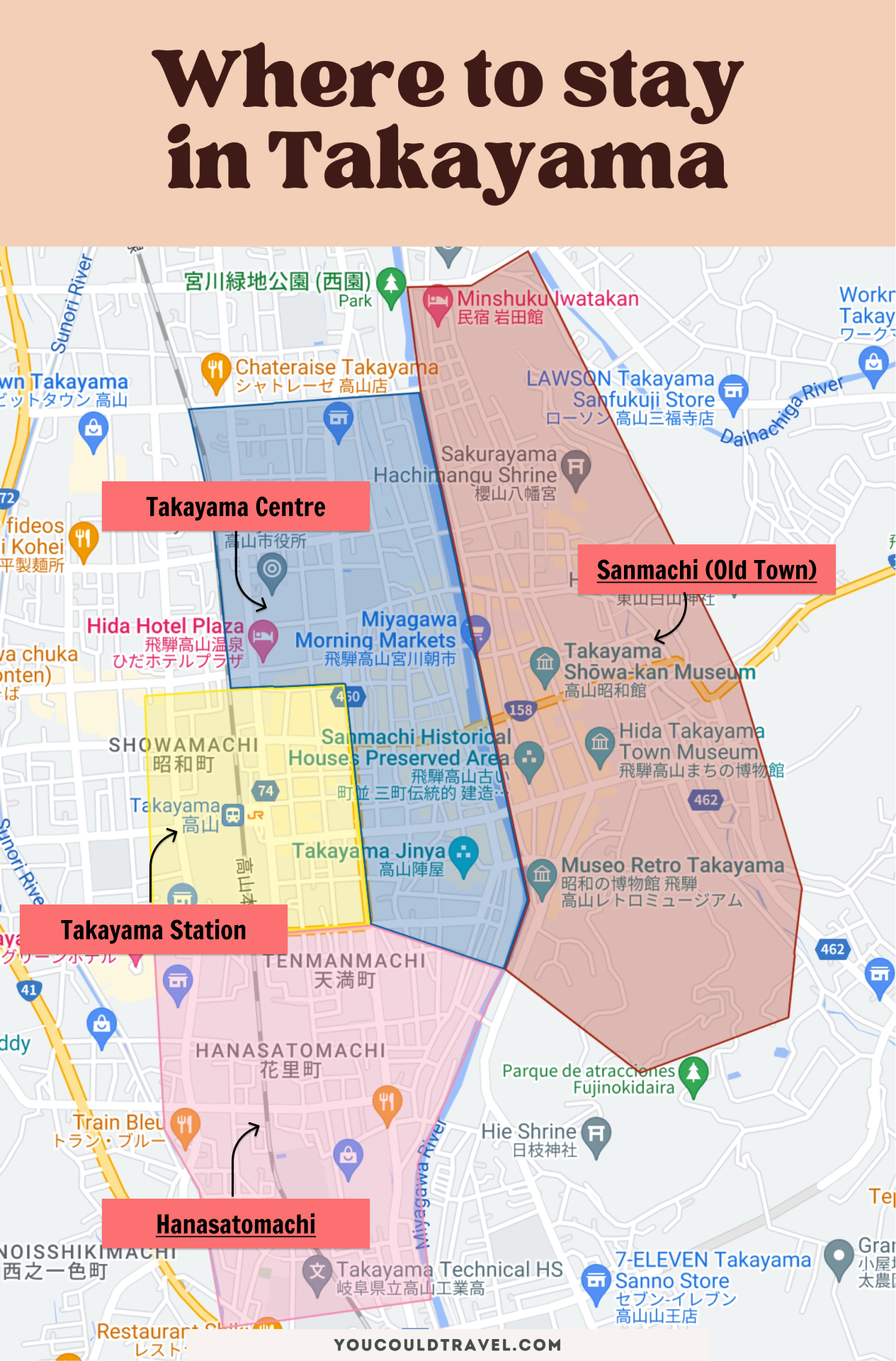 Where to stay in Takayama - Neighbourhood Map