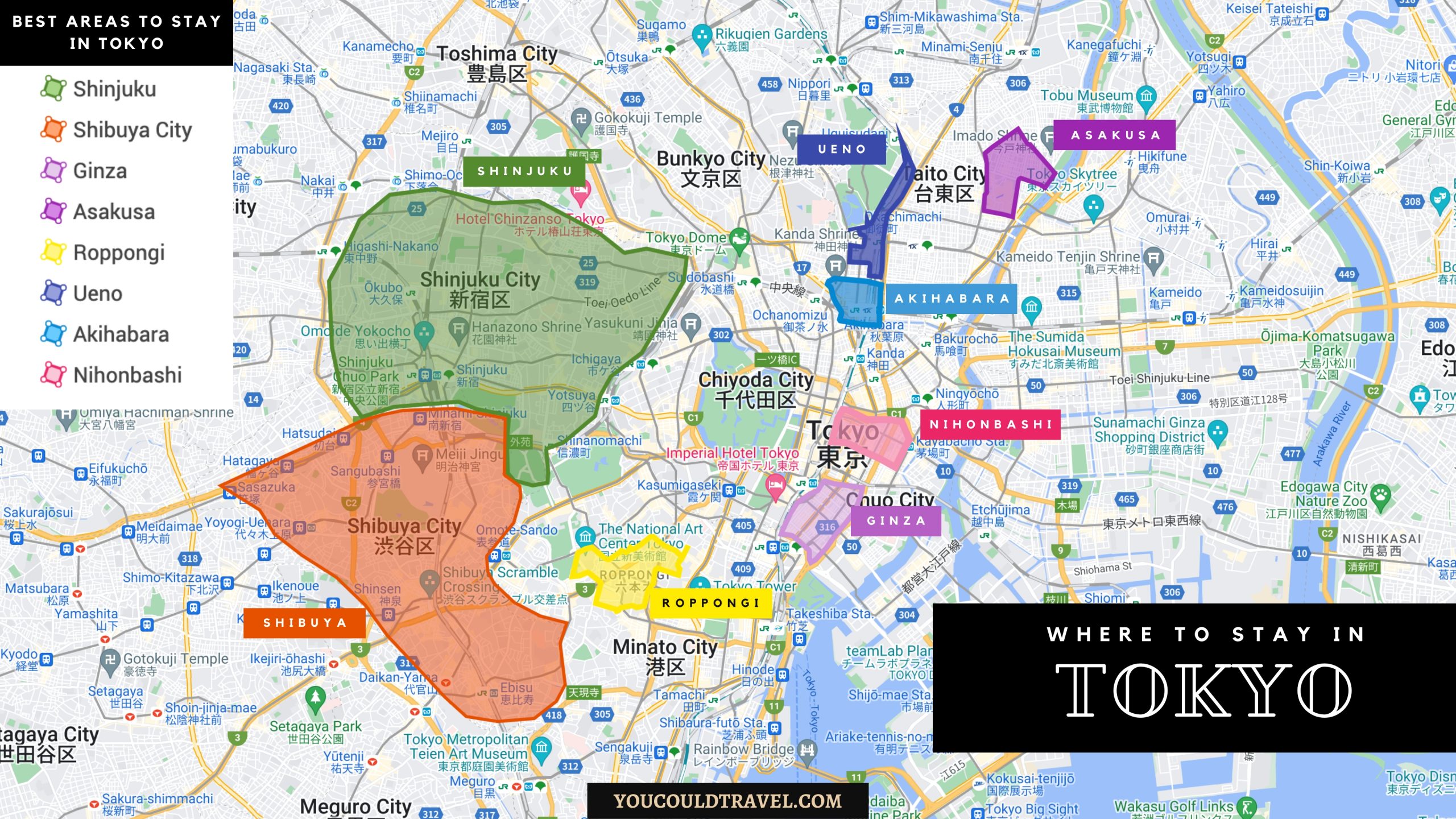 Where to stay in Tokyo - Best areas Where to stay in Tokyo - Best areas