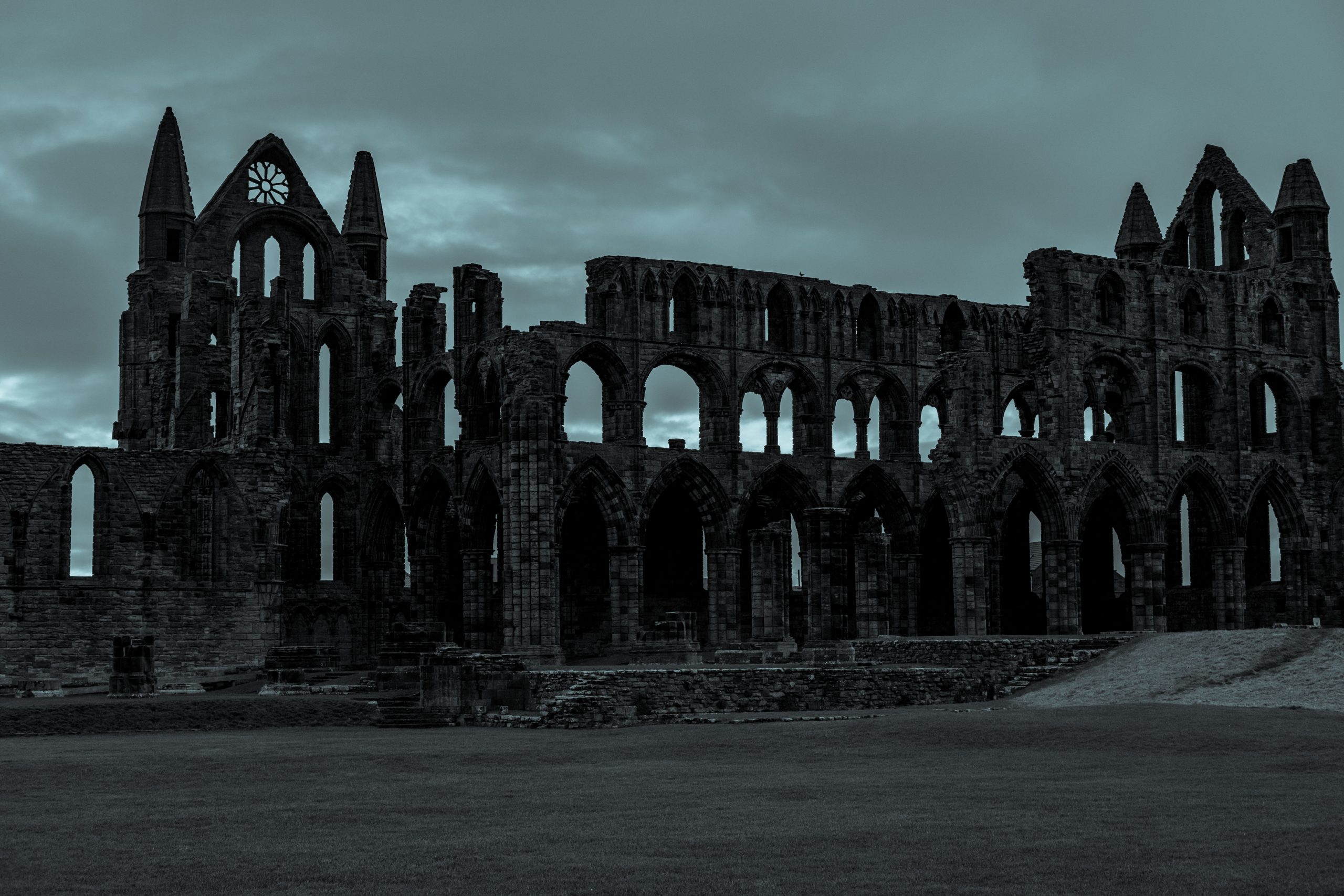 Whitby Abbey at dusk