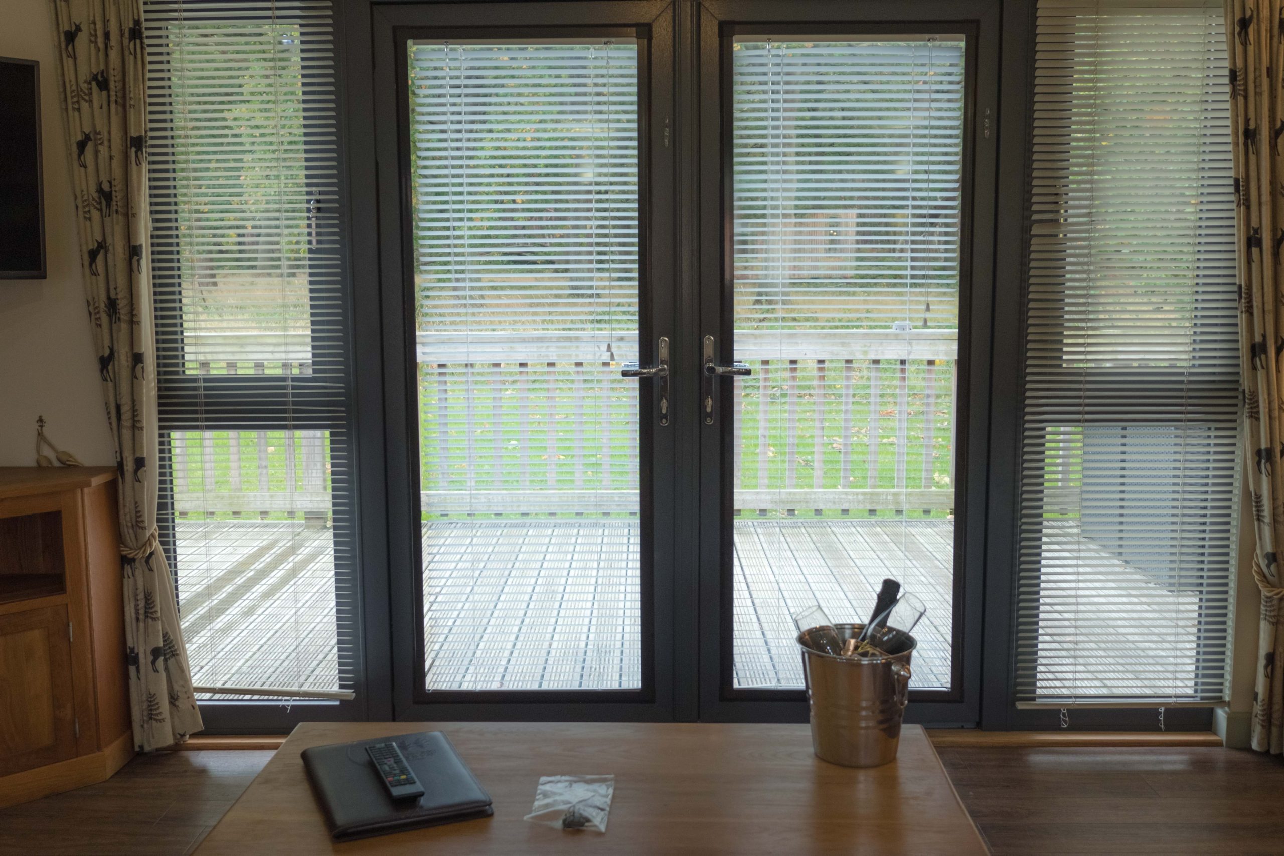 Windows with views of the forest