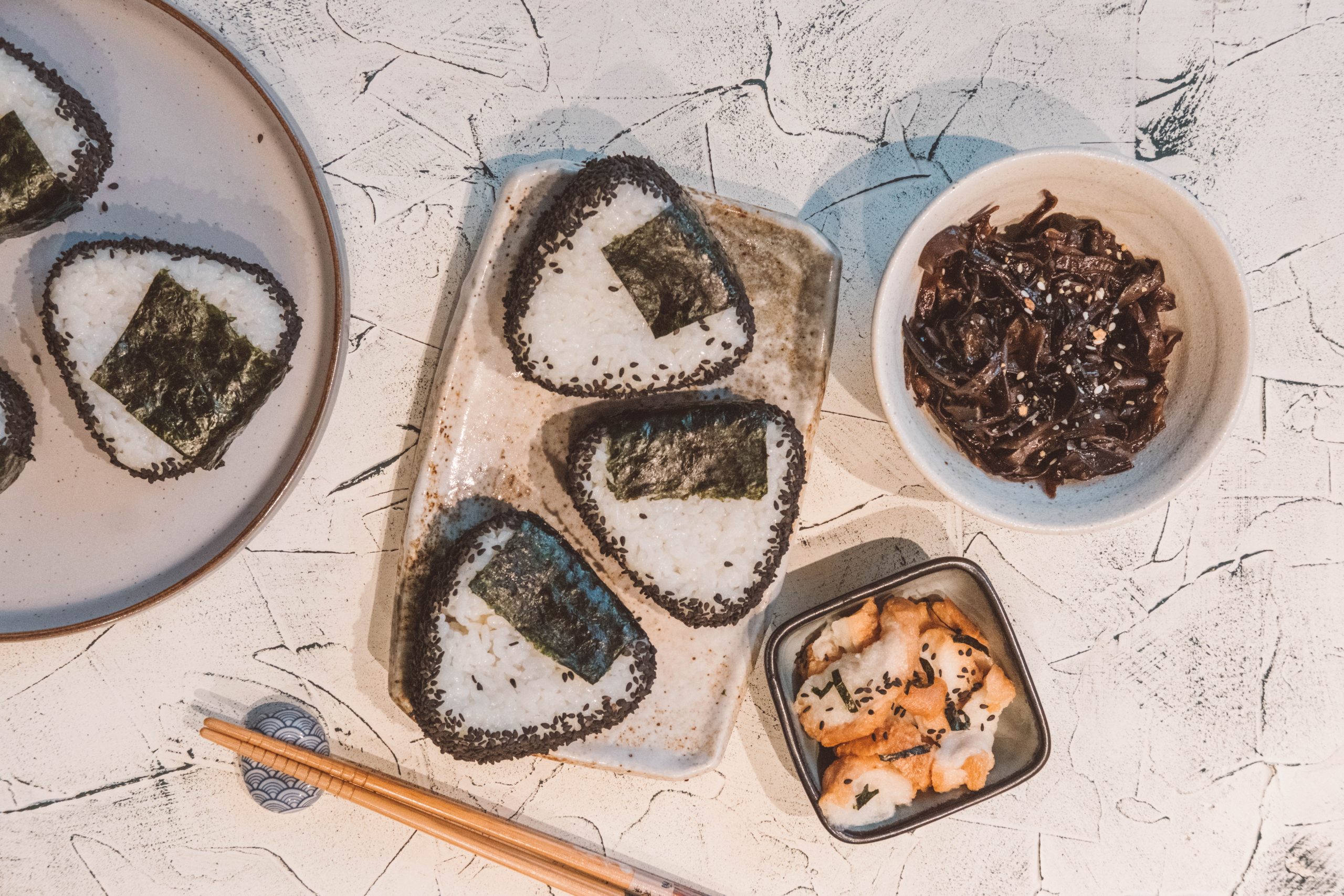 Wood Ear Mushroom Tsukudani served with my onigiri