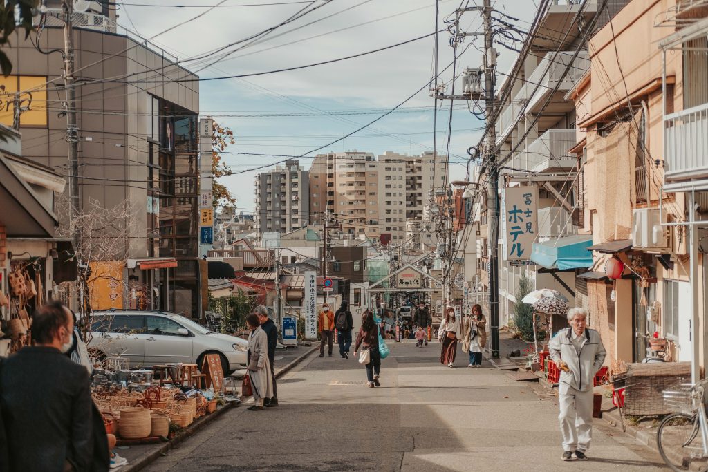 Yanaka Ginza during the day