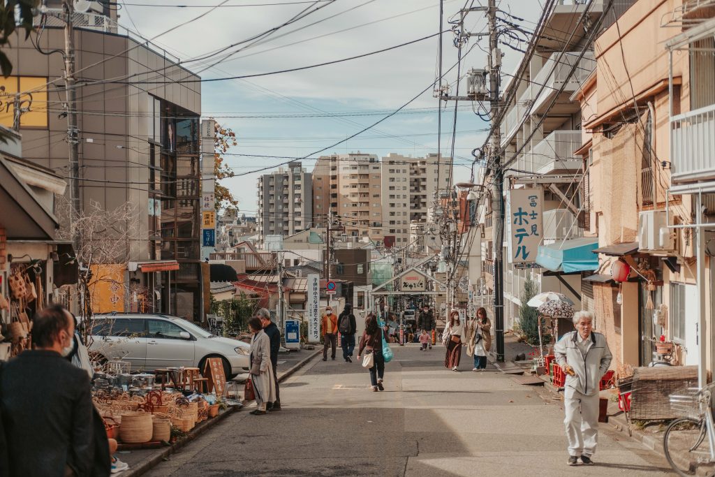 Yanaka Ginza during the day