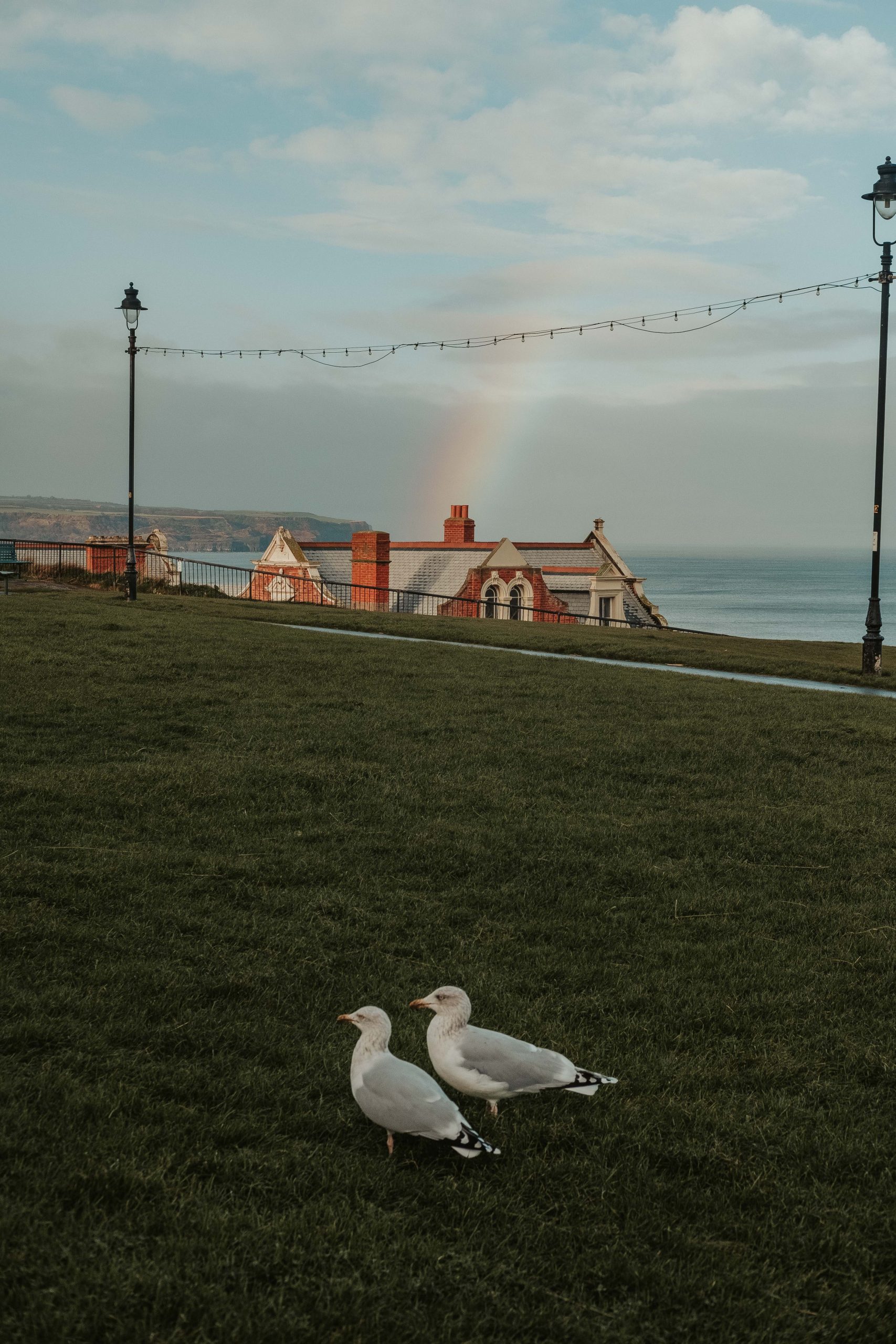 Yorkshire coast with a rainbow Yorkshire coast with a rainbow